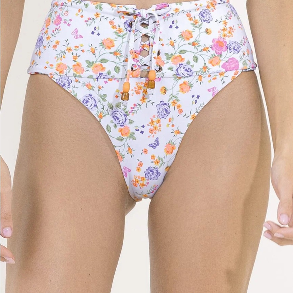 Maaji Floral High-Waisted Bikini Bottom
